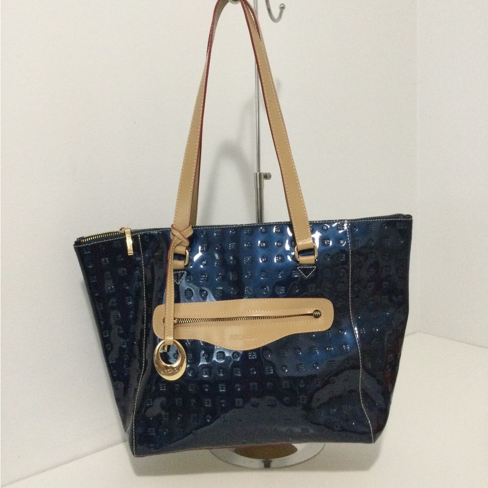 Arcadia  Genuine Leather Navy Tote Bag , Made in Italy 🇮🇹